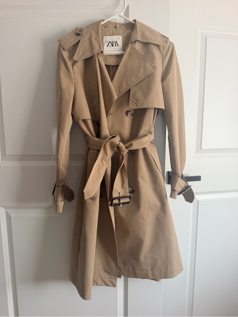 ZARA Tan Belted Trench Coat